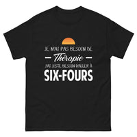 Thumbnail for T-shirt Six-Fours noir - besoin d'évasion plutôt que thérapie