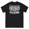 T-shirt Italie noir - Tu ne peux pas me faire peur, ma femme est italienne
