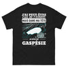 T-shirt Gaspésie noir - J'ai peut-être l'air de t'écouter