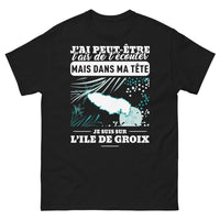 Thumbnail for T-shirt Île de Groix noir - J'ai peut-être l'air de t'écouter