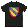 T-shirt héraldique noir - design 'Burely Bendwise Or'