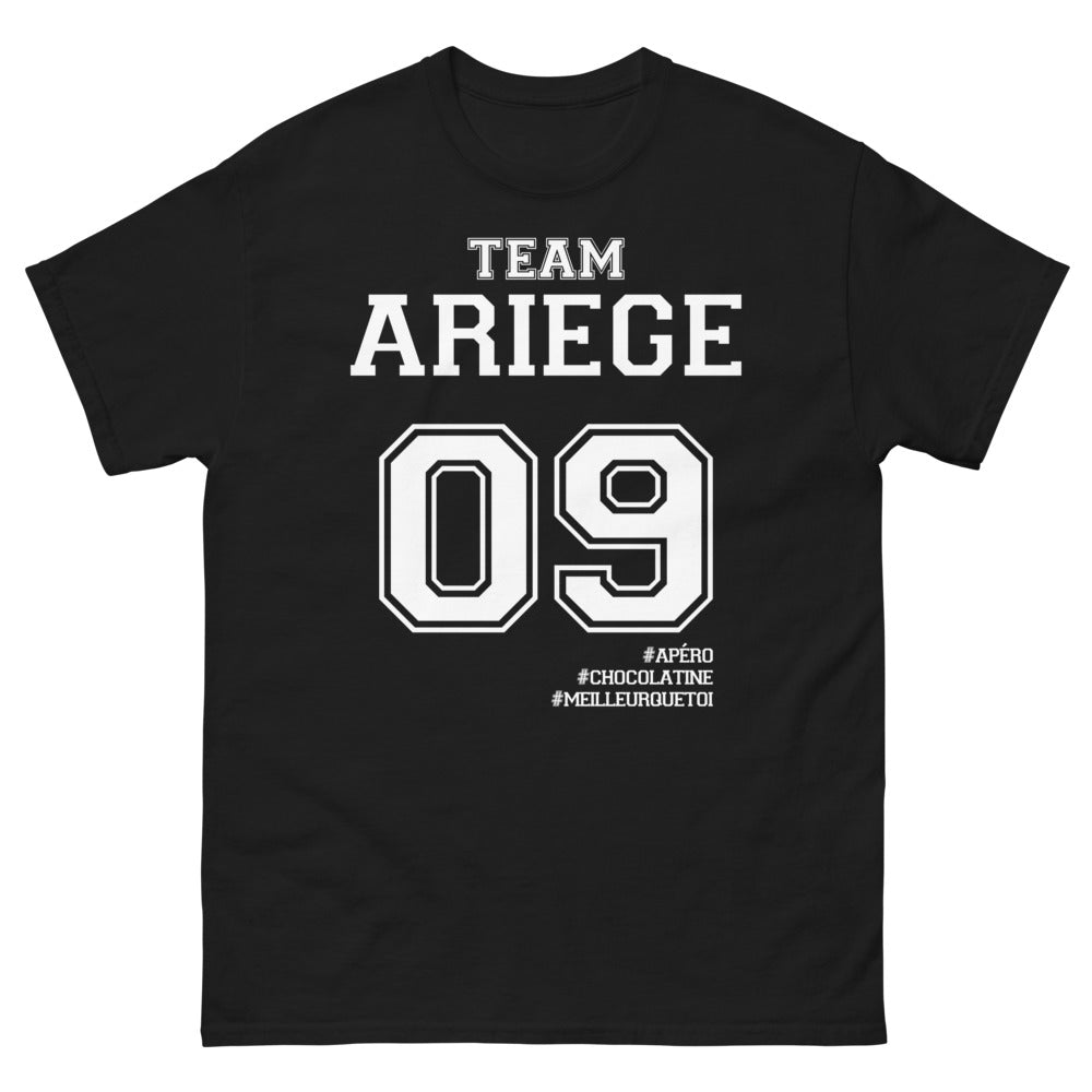 T-shirt Ariège 09 noir - Apéro et Chocolatine
