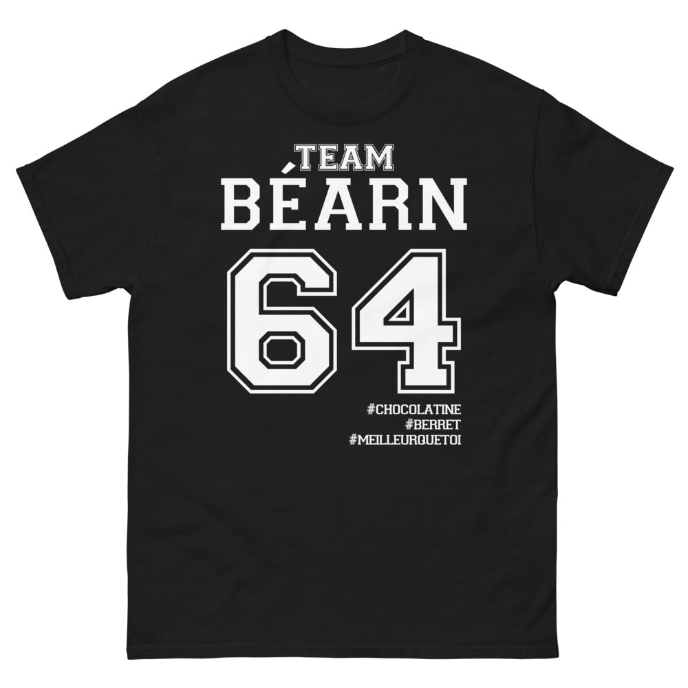 T-shirt Béarn noir - Chocolatine et Béret humoristique