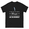 T-shirt Lac du Bourget noir - Je n'ai pas besoin de thérapie