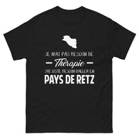 Thumbnail for T-shirt Pays de Retz noir - Pas besoin de thérapie