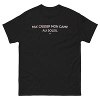 Thumbnail for T-shirt Québec noir - m'a crissé mon camp au soleil