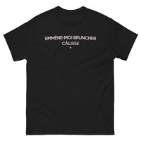 Thumbnail for T-shirt Québec noir - Emmène-moi bruncher, câlisse !