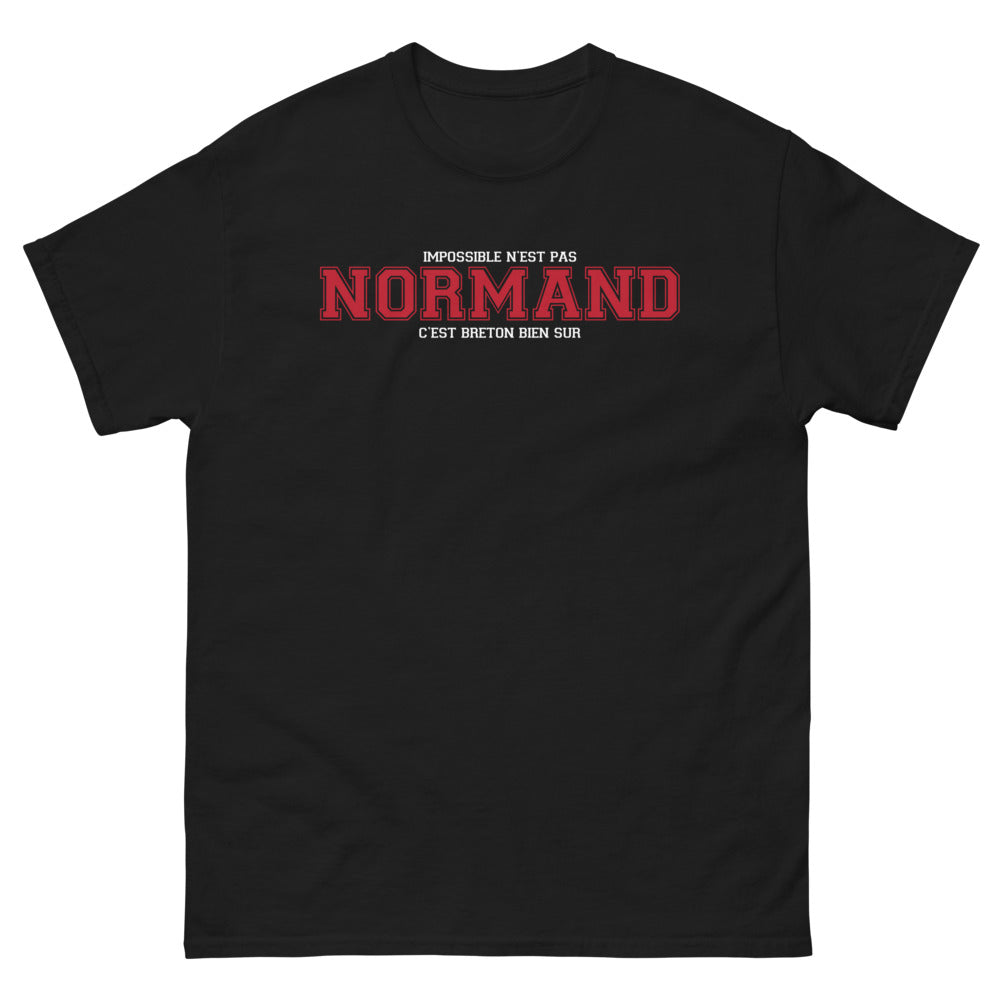 T-shirt Bretagne noir - Impossible n'est pas Normand, c'est Breton