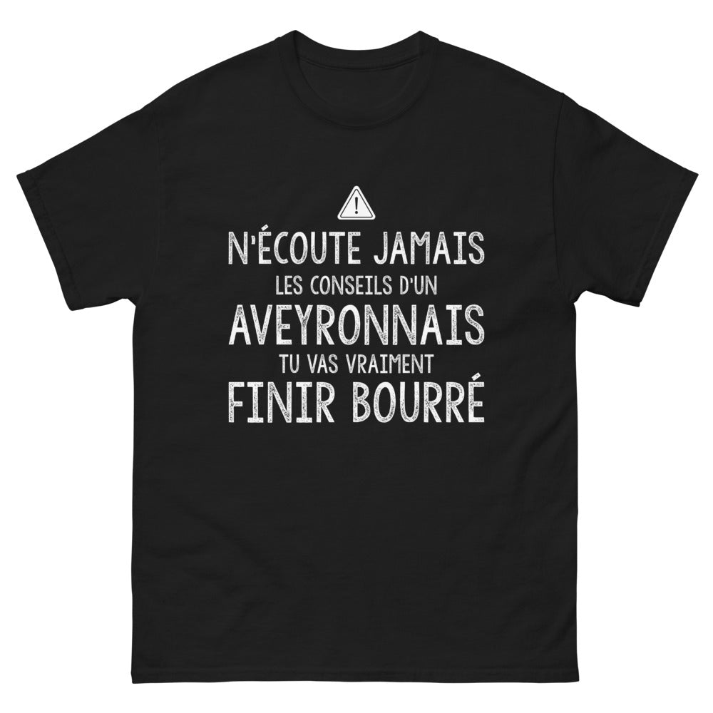 T-shirt Aveyronnais noir - Ne suivez jamais un conseil