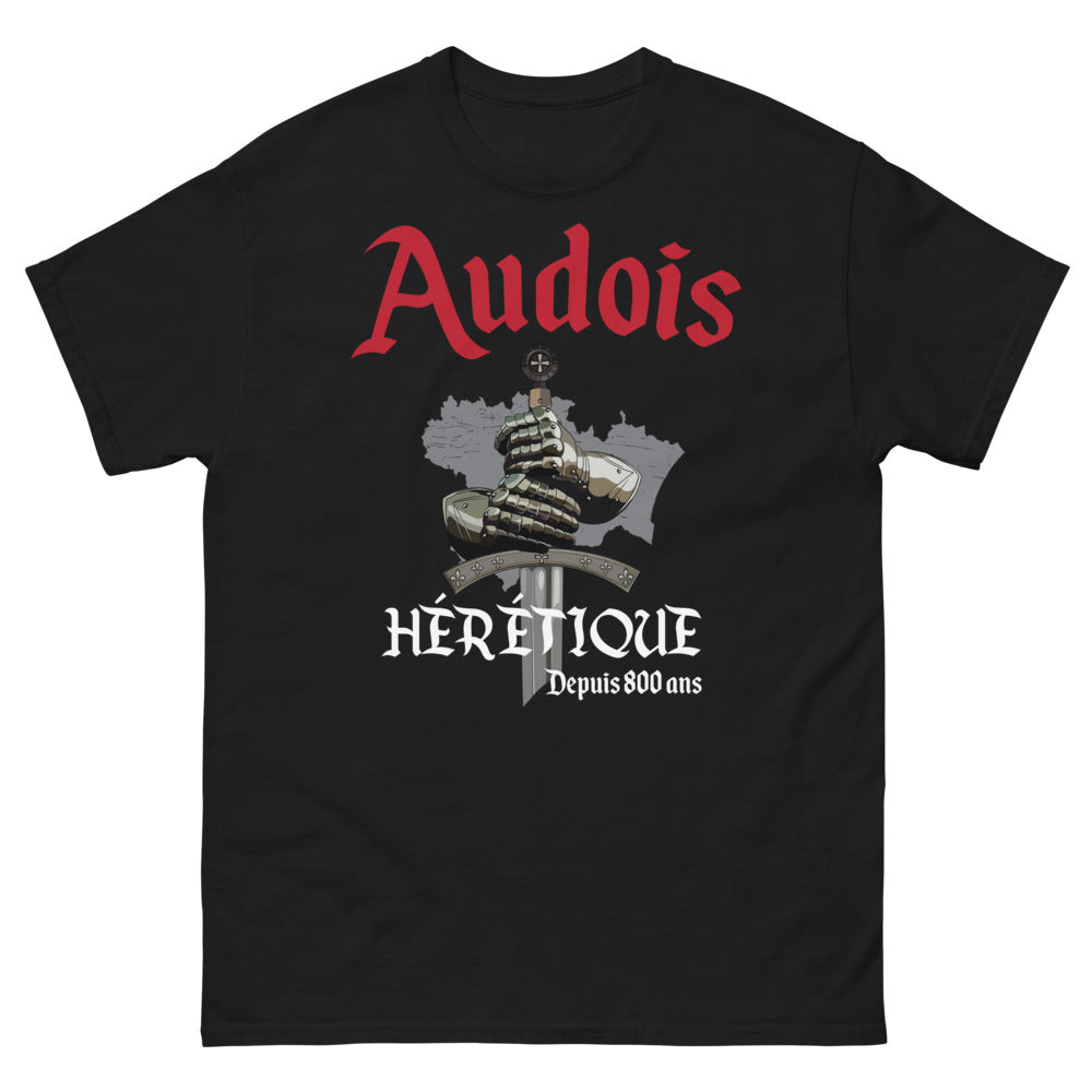 T-shirt Audois noir - Hérétique depuis 800 ans