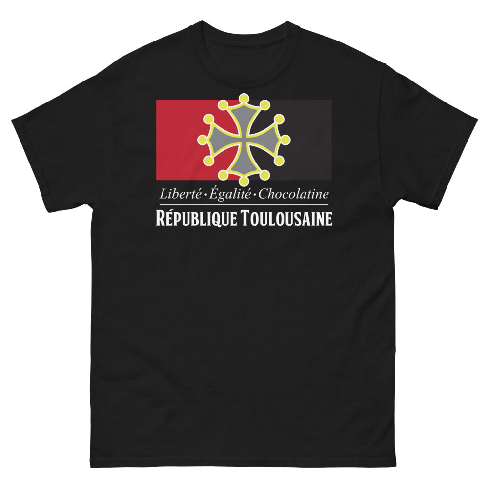 T-shirt Toulouse noir - Liberté Égalité Chocolatine République