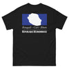 T-shirt Réunion noir - Rougail Cari et Rhum sous le soleil