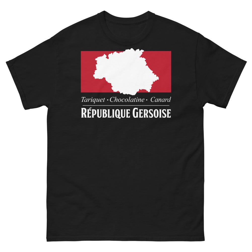 T-shirt République Gersoise noir - Élégance Gasconne