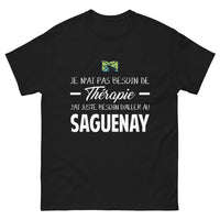 Thumbnail for T-shirt Saguenay noir - Je n'ai pas besoin de thérapie