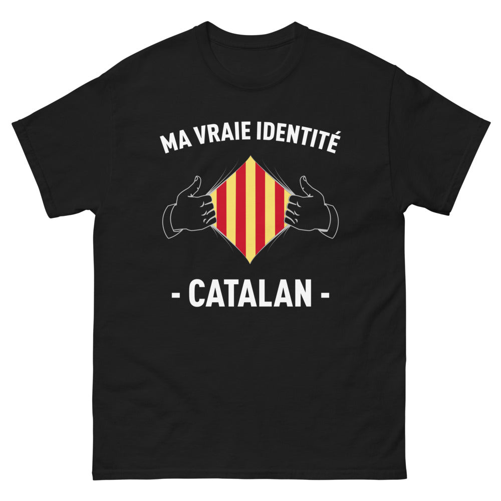 T-shirt Catalogne noir - Ma Vraie Identité Catalane