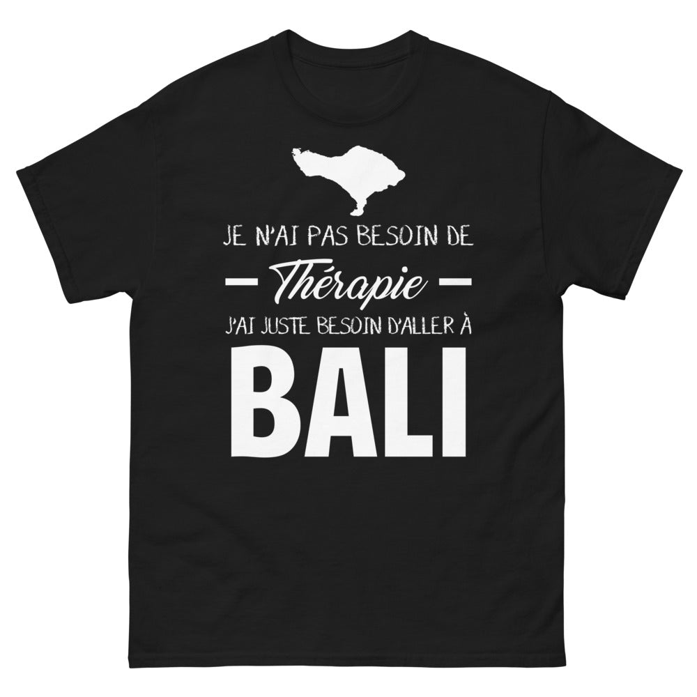 T-shirt Bali noir - Je n'ai pas besoin de thérapie