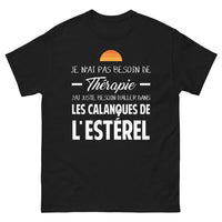 Thumbnail for T-shirt Calanques de l'Estérel noir - Pas besoin de thérapie