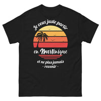 Thumbnail for T-shirt Martinique noir - Je veux juste partir en Martinique
