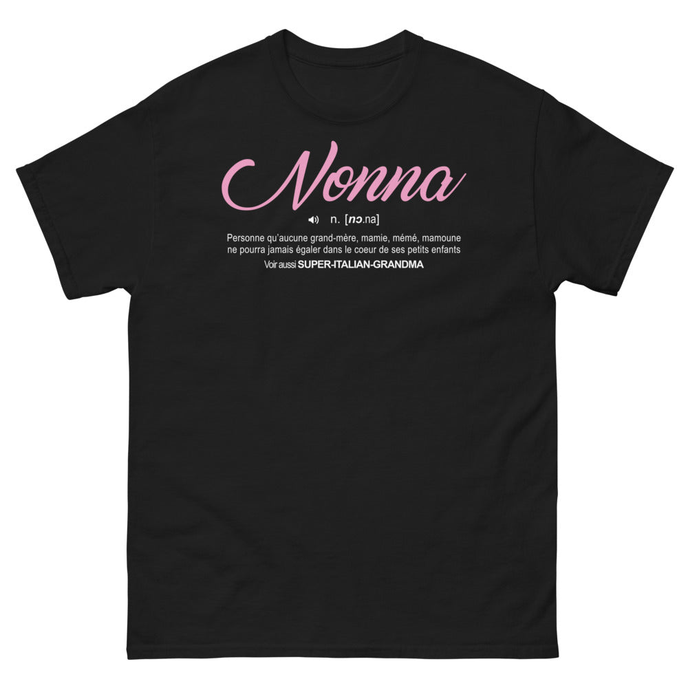 T-shirt Italie noir - hommage à la Nonna inégalable