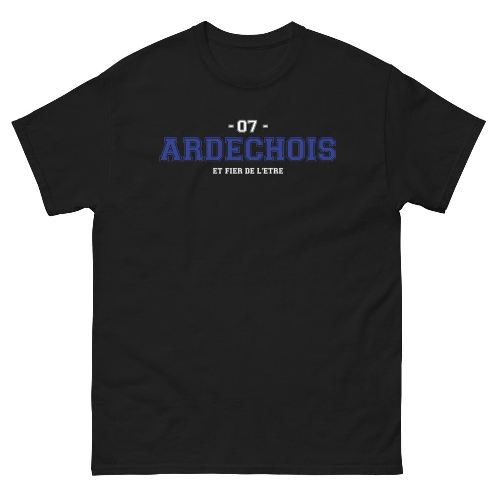 T-shirt Ardèche noir - Ardéchois et Fier de l'Être
