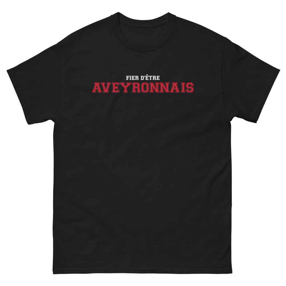 T-shirt Aveyron noir - Fier d'être Aveyronnais