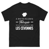 T-shirt Cévennes noir - Je n'ai pas besoin de thérapie
