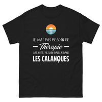 Thumbnail for T-shirt Calanques noir - Je n'ai pas besoin de thérapie