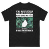 T-shirt Île Maurice noir - J'ai Peut-Être L'air De T'écouter