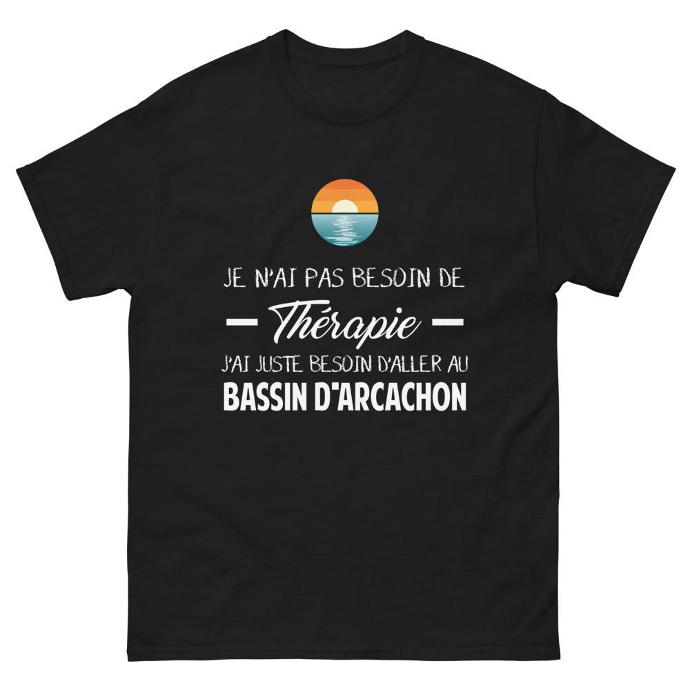 T-shirt Bassin d'Arcachon noir - Thérapie Non Nécessaire