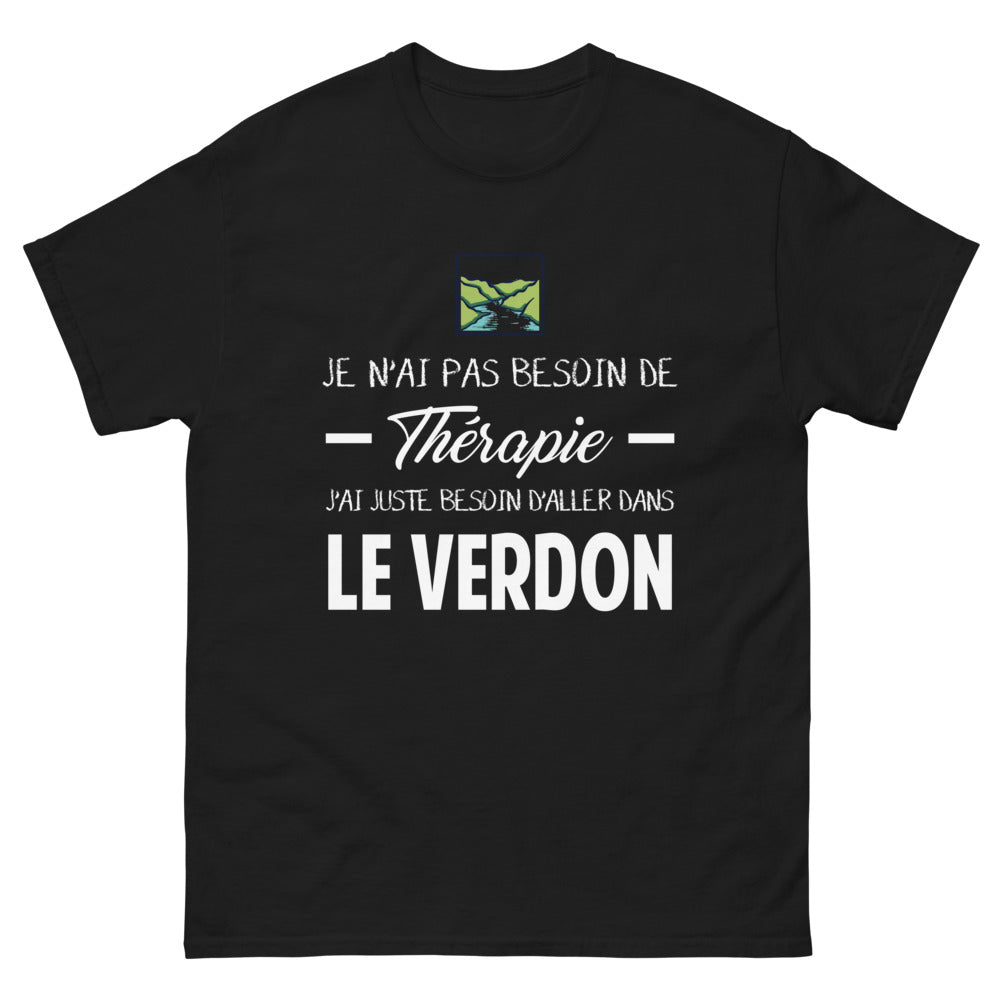 T-shirt Verdon noir - Je n'ai pas besoin de thérapie