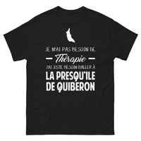 Thumbnail for T-shirt Presqu'île de Quiberon noir - La plage comme thérapie