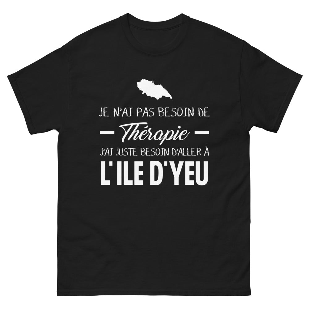 T-shirt Île d'Yeu noir - Besoin d'aller à l'Île d'Yeu