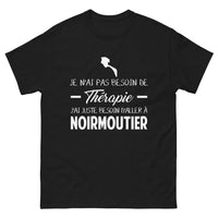 Thumbnail for T-shirt Noirmoutier noir - Je n'ai pas besoin de thérapie