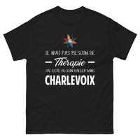 Thumbnail for T-shirt Charlevoix noir - Je n'ai pas besoin de thérapie