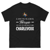 T-shirt Charlevoix noir - Je n'ai pas besoin de thérapie