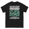 T-shirt Canarien noir - J'ai peut-être l'air de t'écouter, mais dans ma tête, je suis aux Canaries
