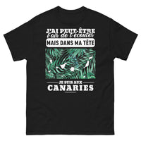 Thumbnail for T-shirt Canaries noir - J'ai peut-être l'air de t'écouter