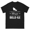 T-shirt Bretagne noir - Pas de thérapie, juste besoin d'aller à Belle-Île