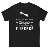 Thumbnail for T-shirt Ile de Ré noir - Pas besoin de thérapie