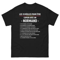 Thumbnail for T-shirt Normandie noir - 10 règles pour devenir copain