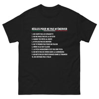Thumbnail for T-shirt Italie noir - Règles pour ne pas m'énerver