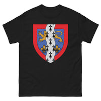 Thumbnail for T-shirt Bretagne noir - Hermine, fleurs de lys et lion