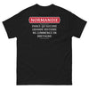 T-shirt Normandie noir - Parce qu'aucune grande histoire ne commence en Bretagne