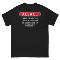 Thumbnail for T-shirt Alsace noir - Parce qu'aucune grande histoire ne commence en Lorraine
