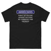 T-shirt Ardèche noir - Parce qu'aucune grande histoire ne commence par Drômois