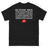 T-shirt Suisse noir - Méditation climatique en montagne