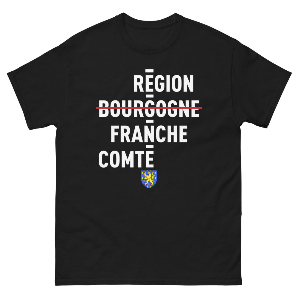 T-shirt Bourgogne-Franche-Comté noir - Hommage à la région