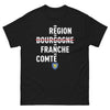 T-shirt Bourgogne-Franche-Comté noir - Hommage à la région