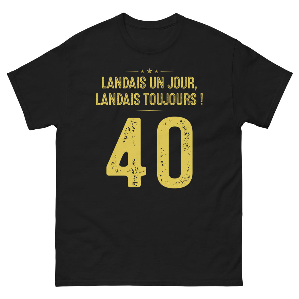 T-shirt Landes noir - Landais un jour, Landais toujours