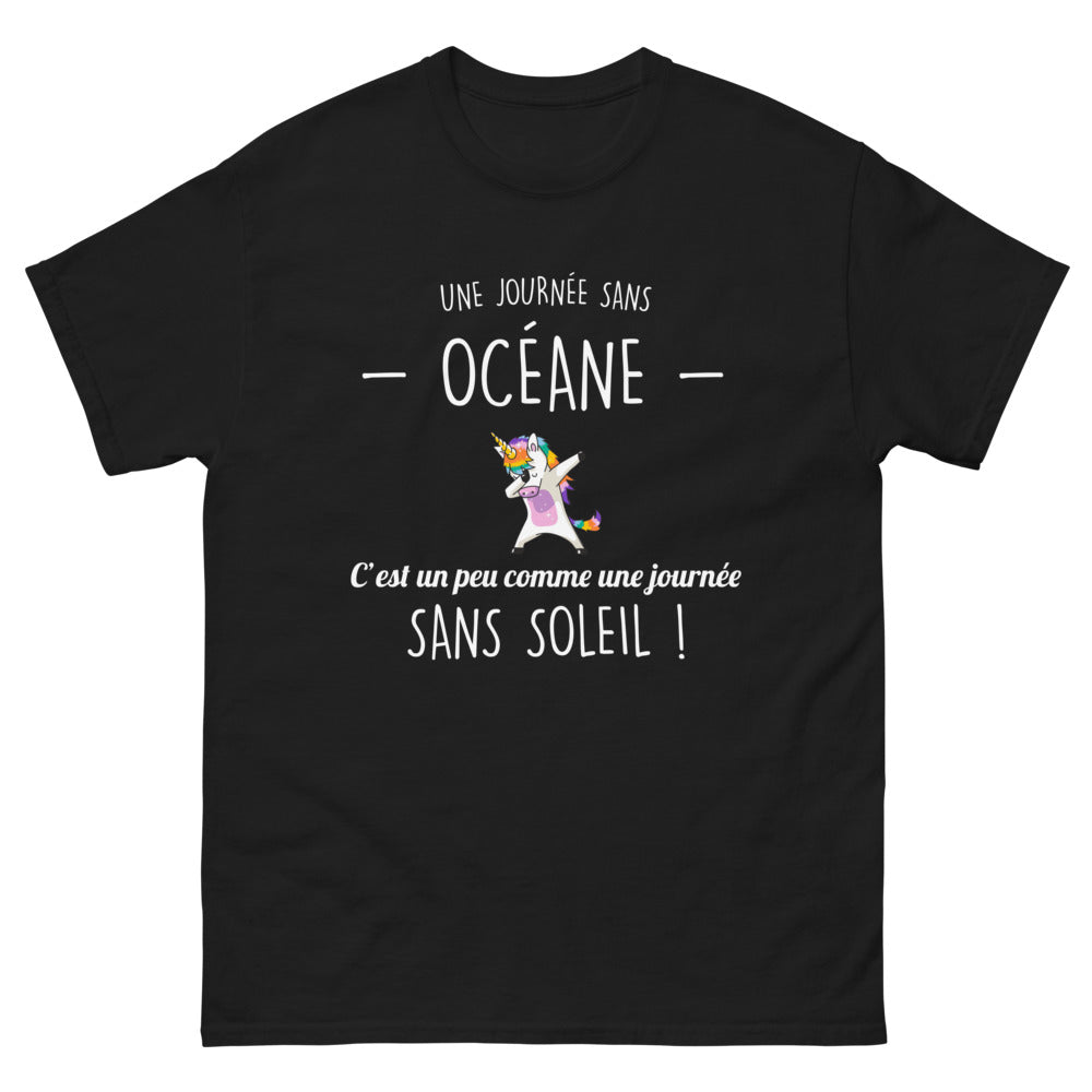 T-shirt Océane noir - Une journée sans soleil humoristique
